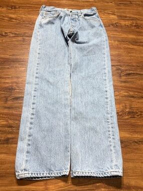 Levi’s 501 Straight Leg Button Fly Jeans Light Wash W29 L30 Vintage